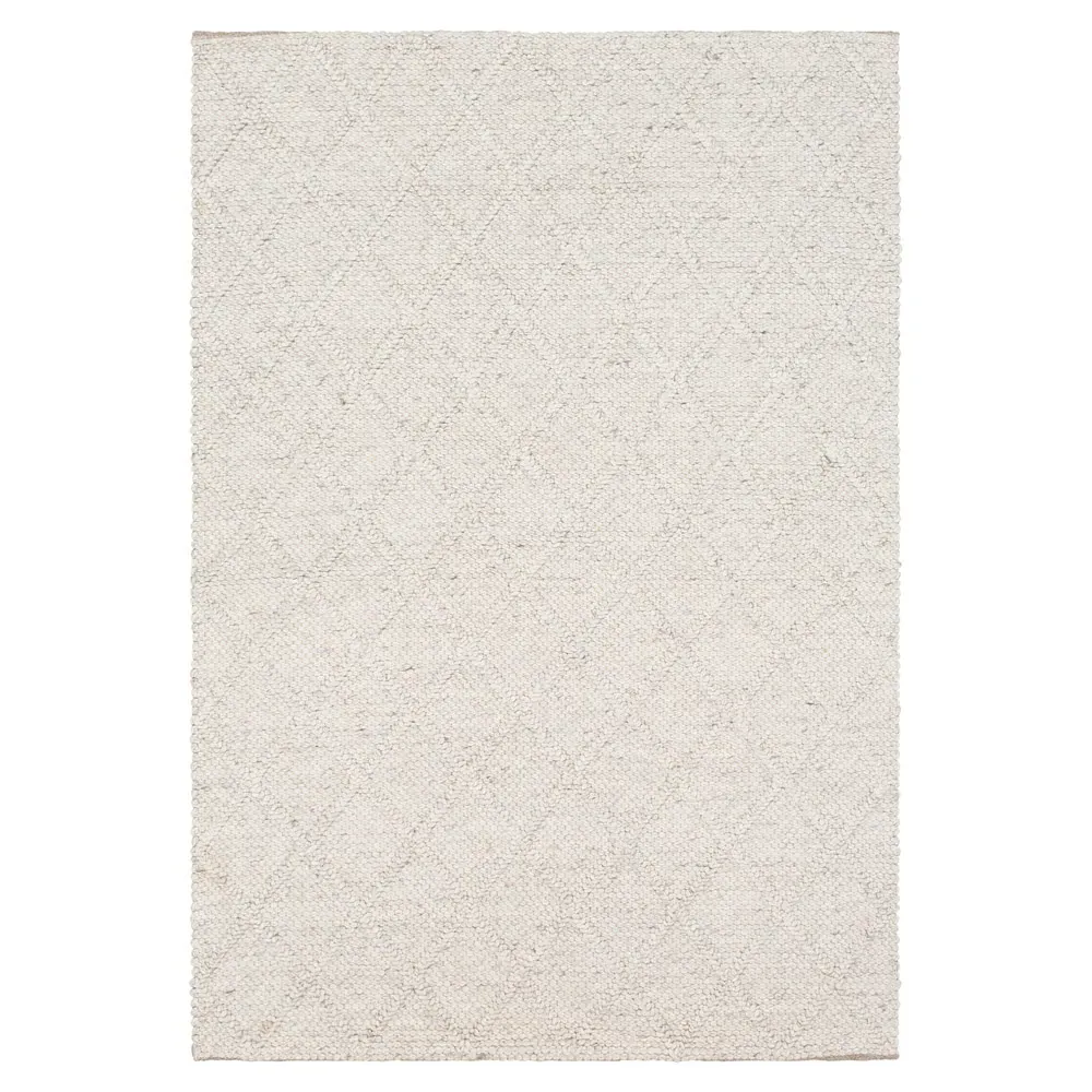 Paulette Diamond Handwoven Accent Rug - Ivory, Wool