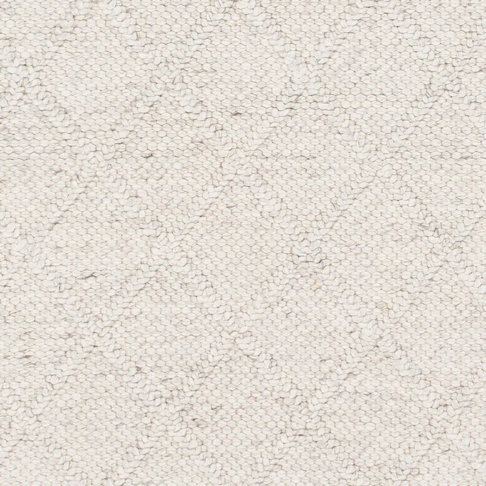 Paulette Diamond Handwoven Rug Sample - Ivory, Wool