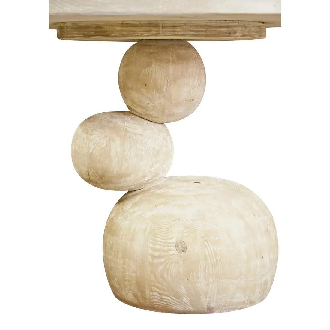 Paulette Round Dining Table - Grey Washed, Reclaimed Wood