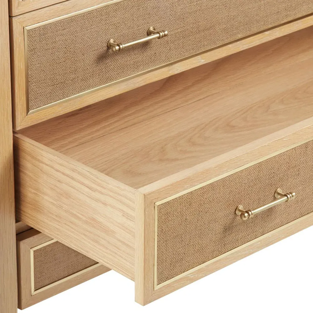 Paulina 12 Drawer Dresser - Natural, Oak
