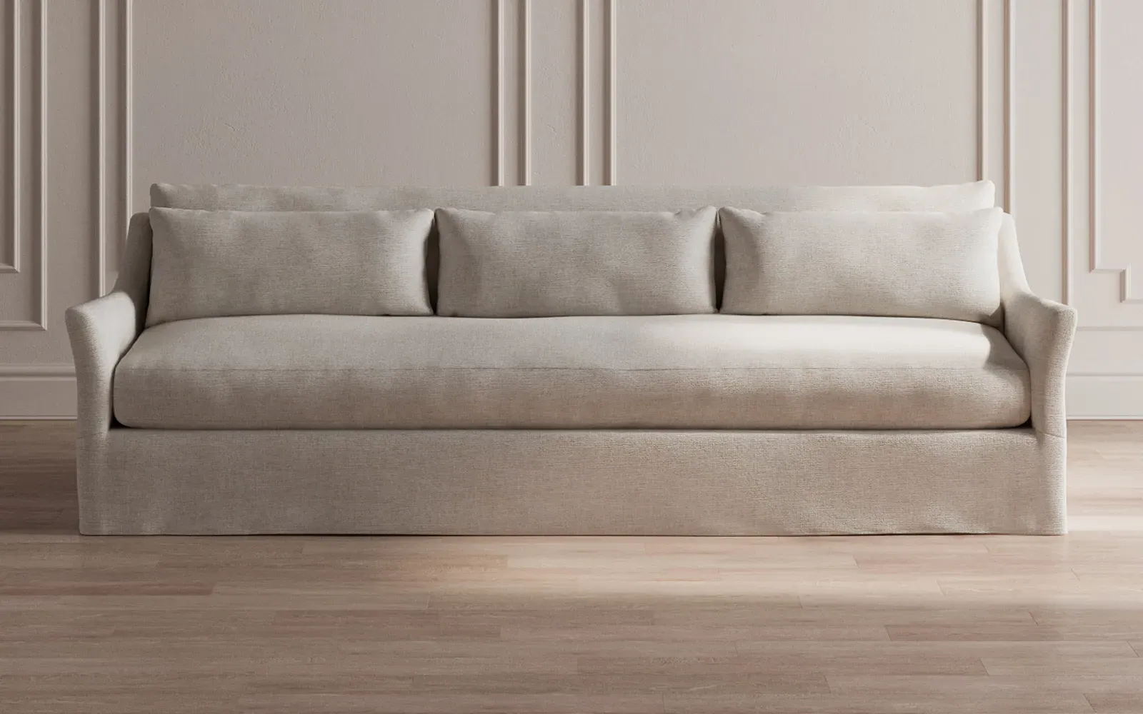 Pauline 110" Slipcovered Sofa - Vanilla