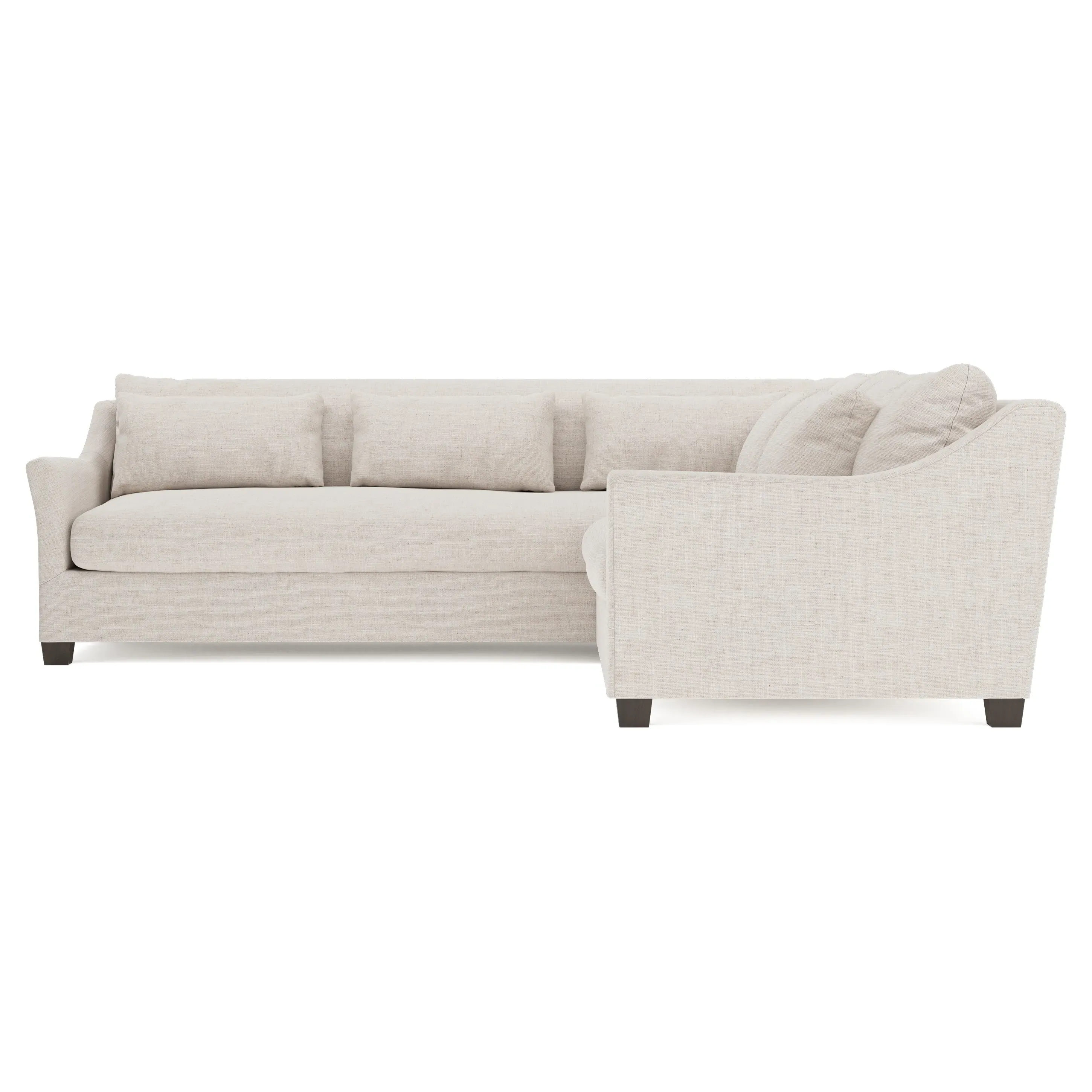 Pauline L-Shaped Corner Sectional - Heathered Cream