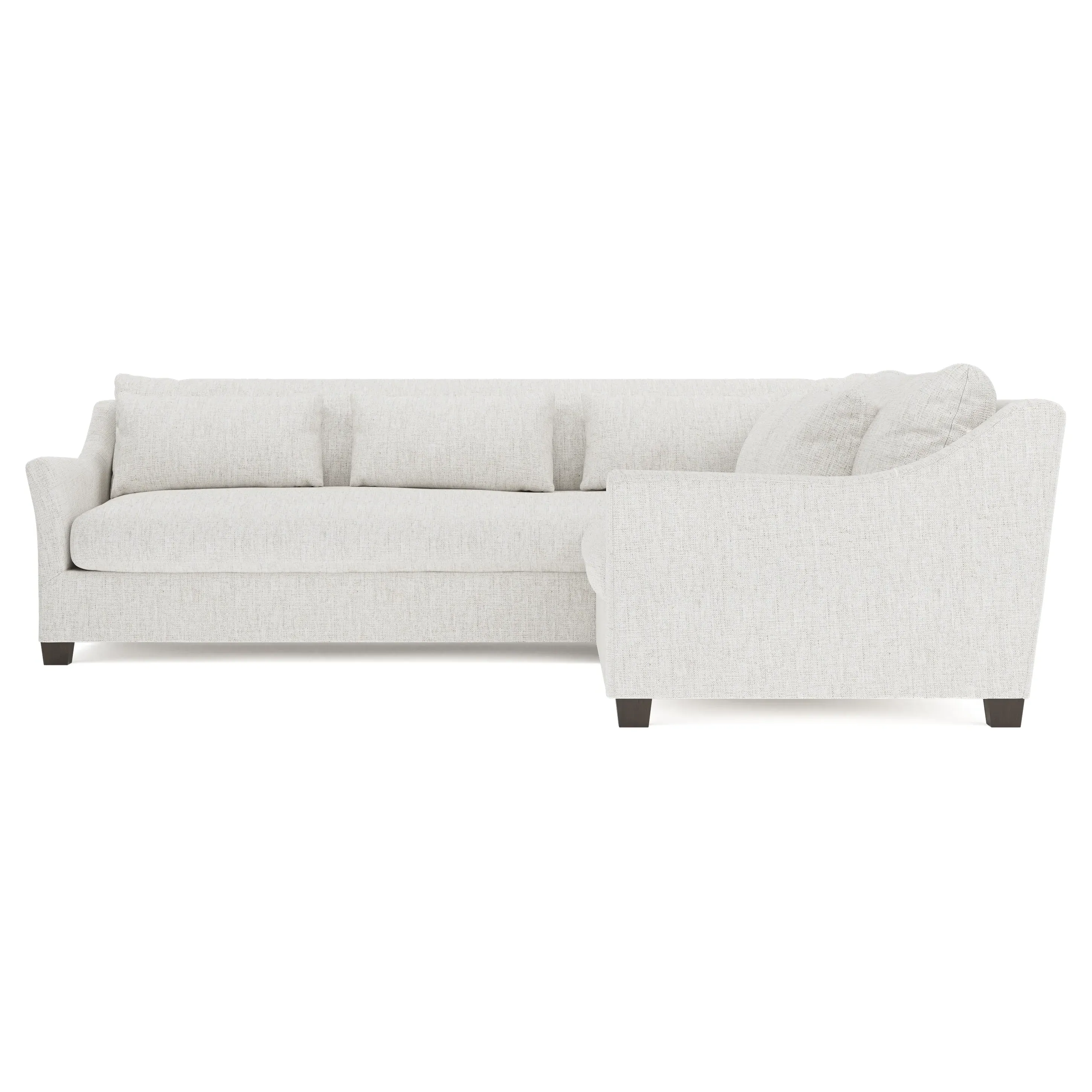Pauline L-Shaped Corner Sectional - Heathered Ivory
