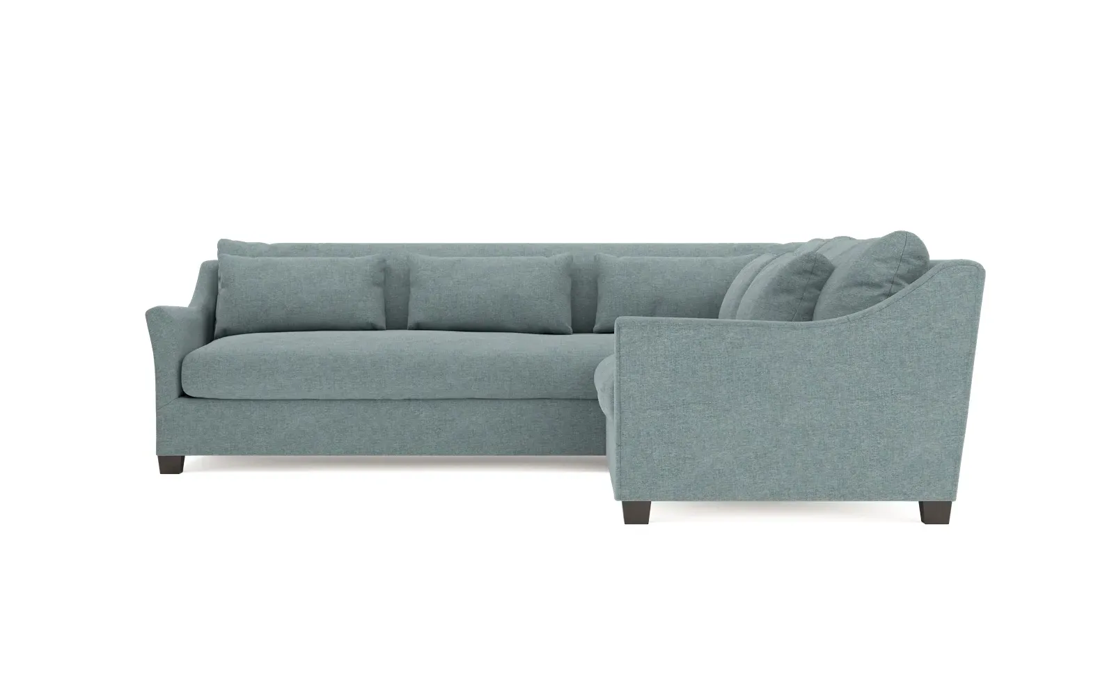 Pauline L-Shaped Corner Sectional - Heathered Teal