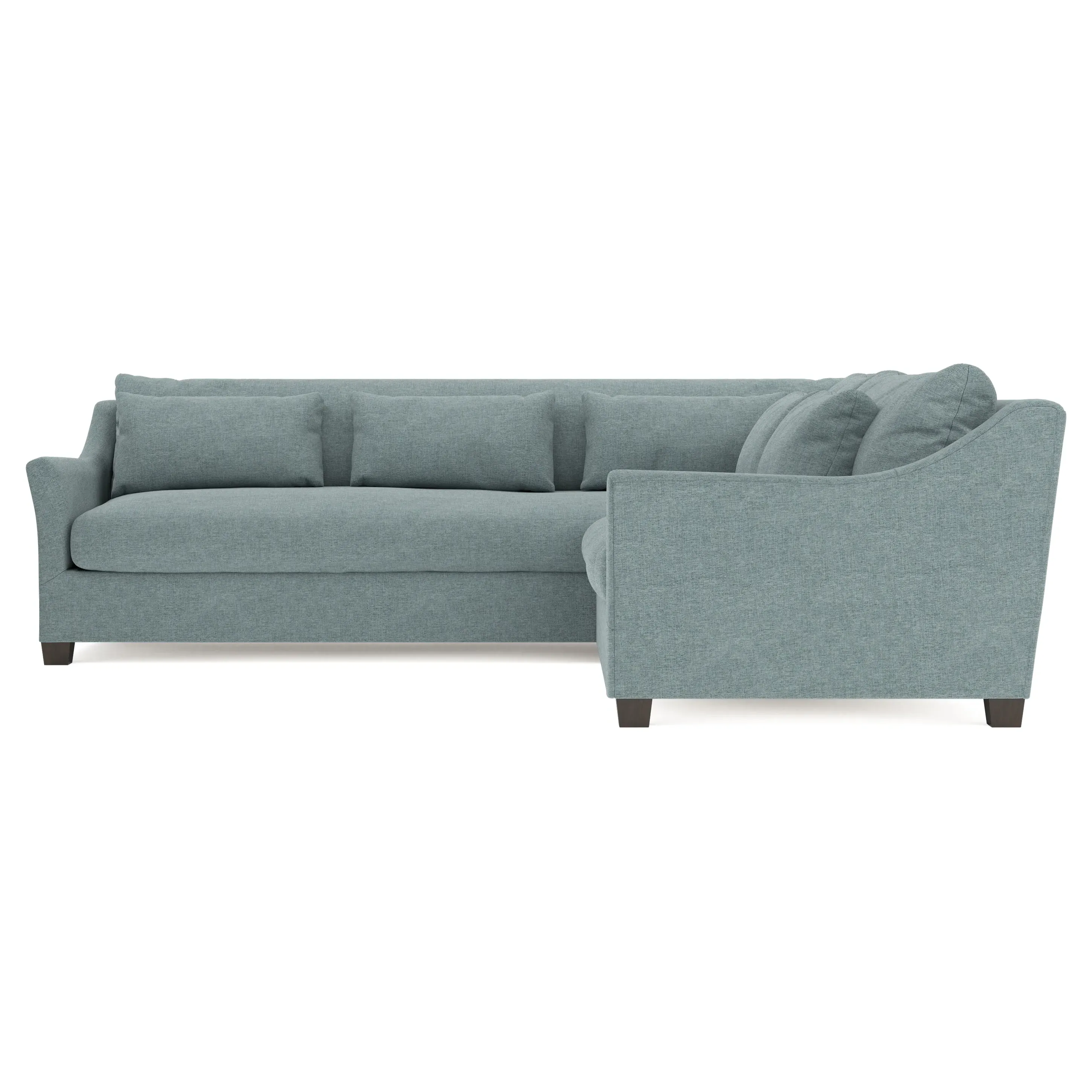 Pauline L-Shaped Corner Sectional - Heathered Teal