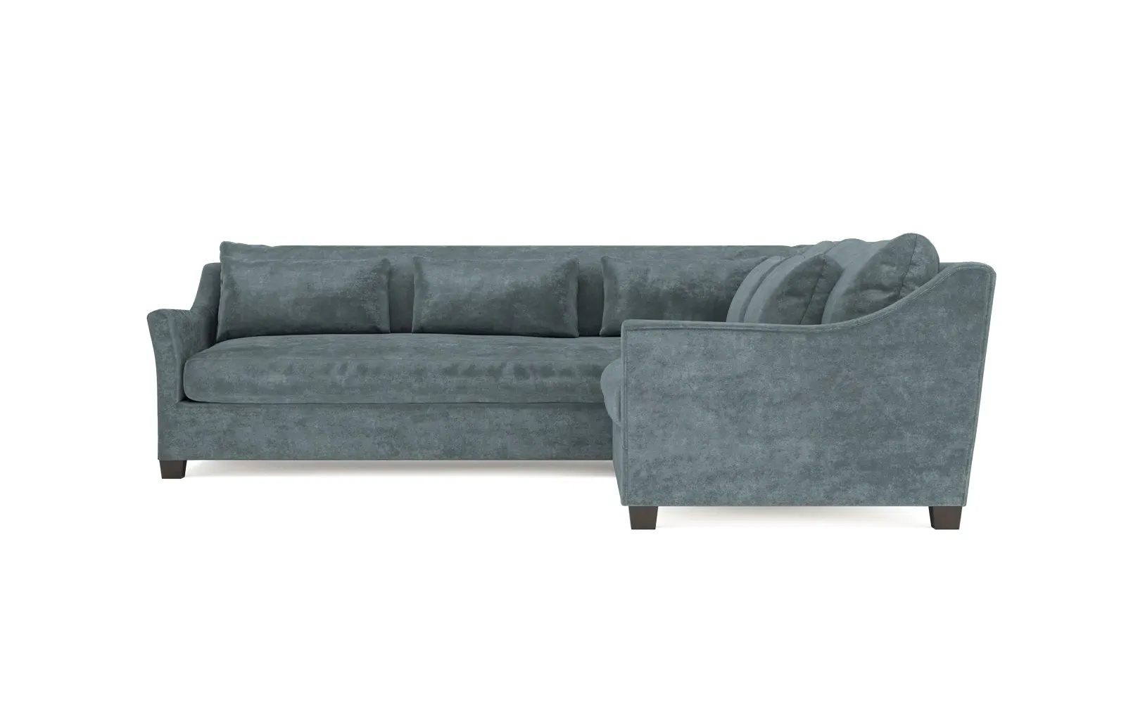 Pauline L-Shaped Corner Sectional - Slate Blue