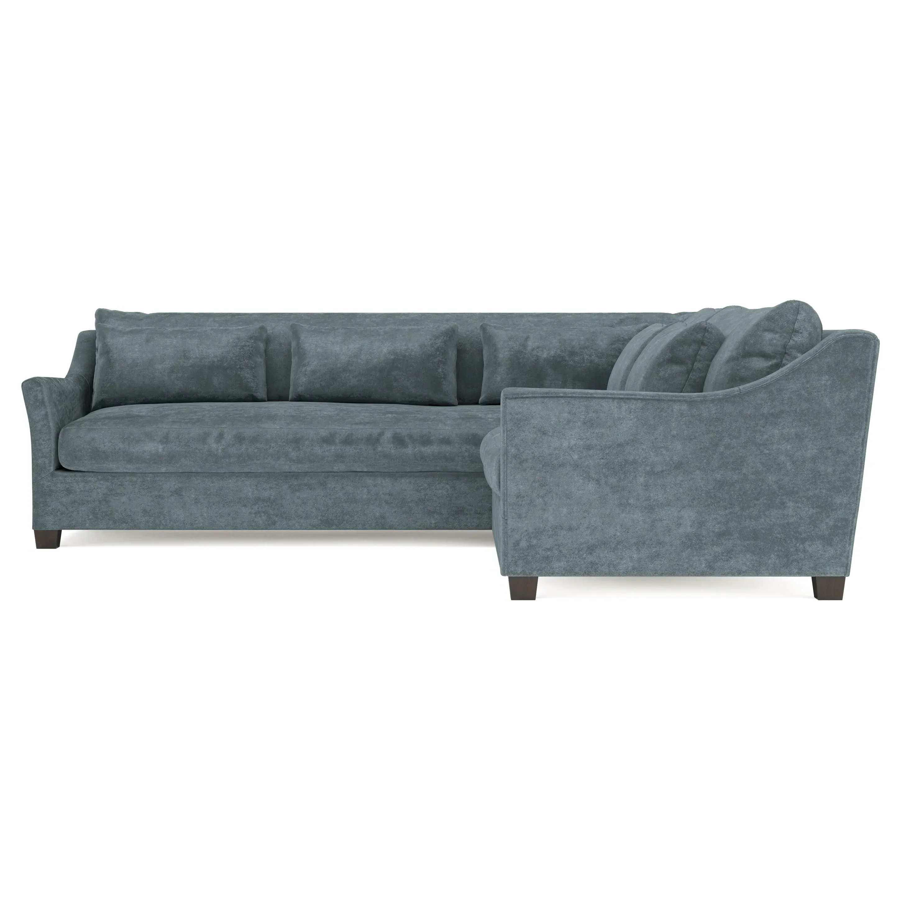 Pauline L-Shaped Corner Sectional - Slate Blue