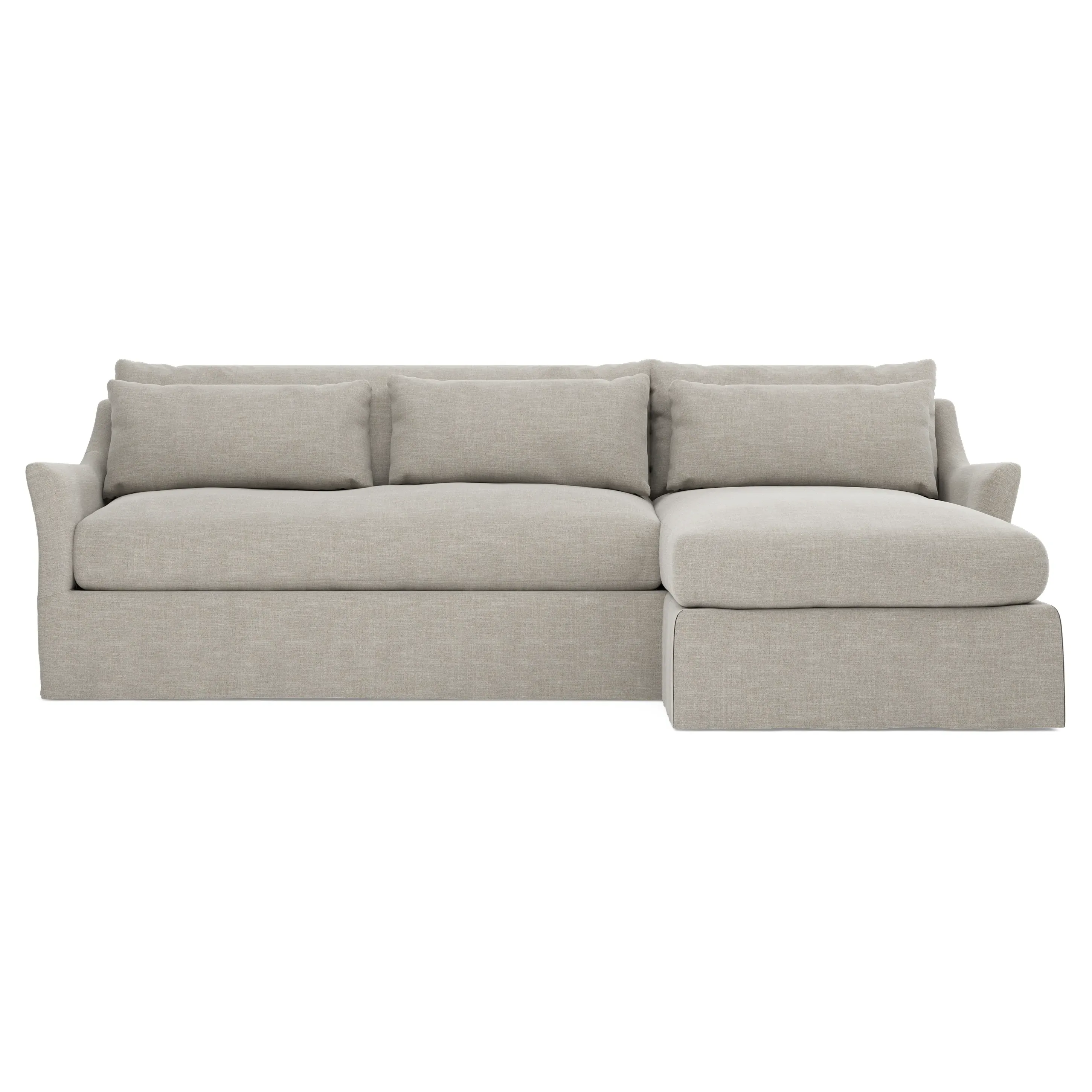 Pauline Left Chaise Sectional Sofa - Dove