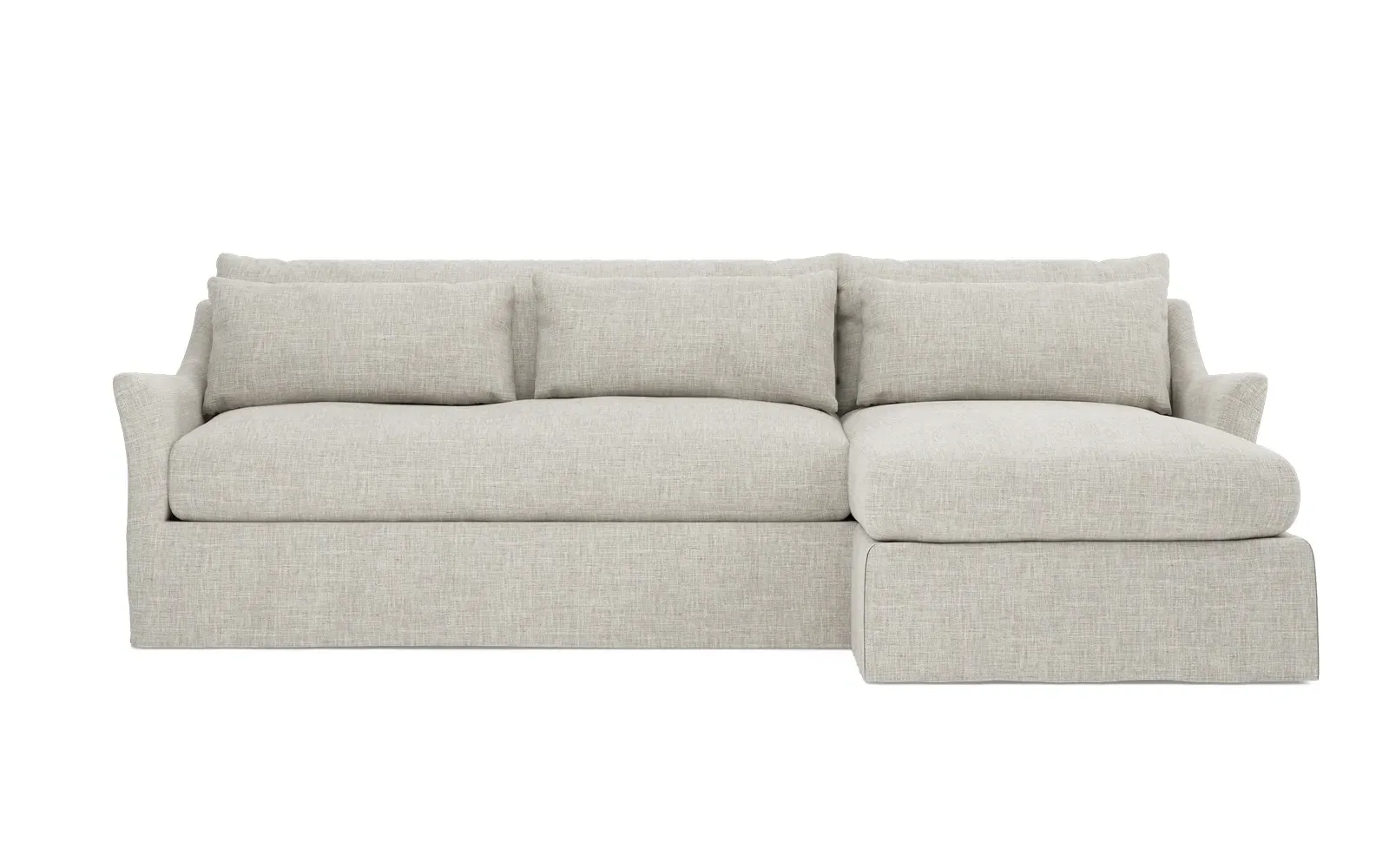 Pauline Left Chaise Sectional Sofa - Fog