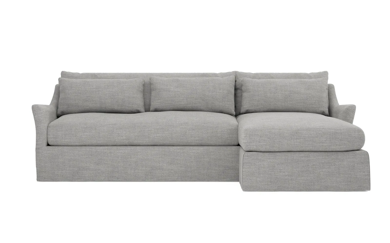 Pauline Left Chaise Sectional Sofa - Nickel