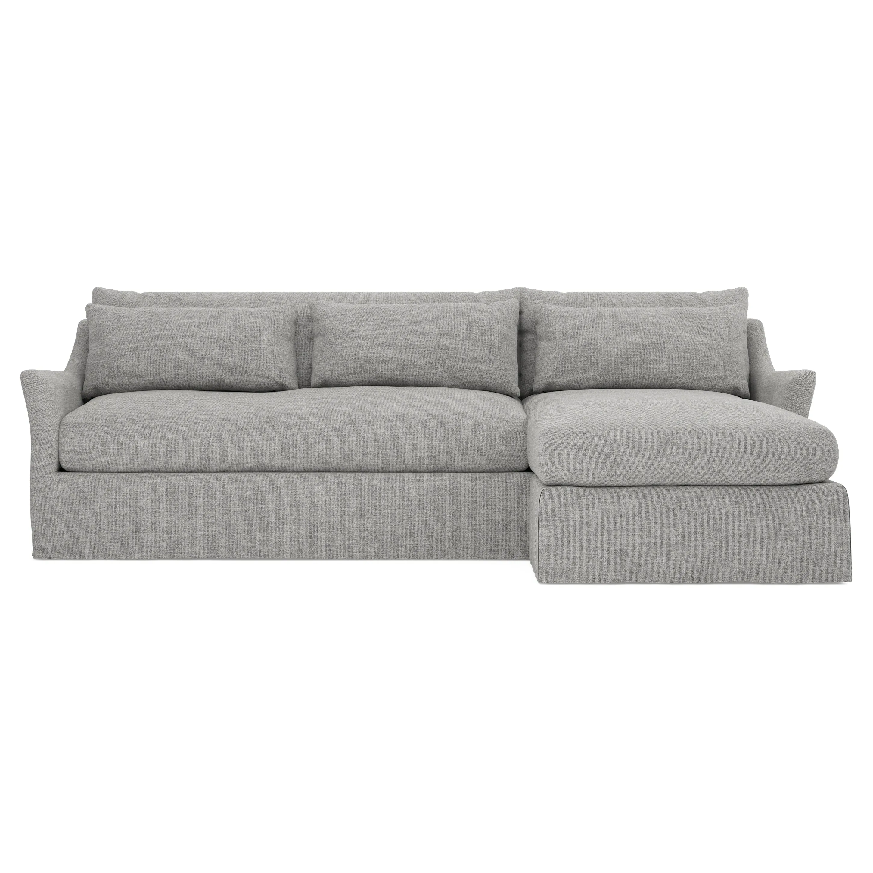 Pauline Left Chaise Sectional Sofa - Nickel