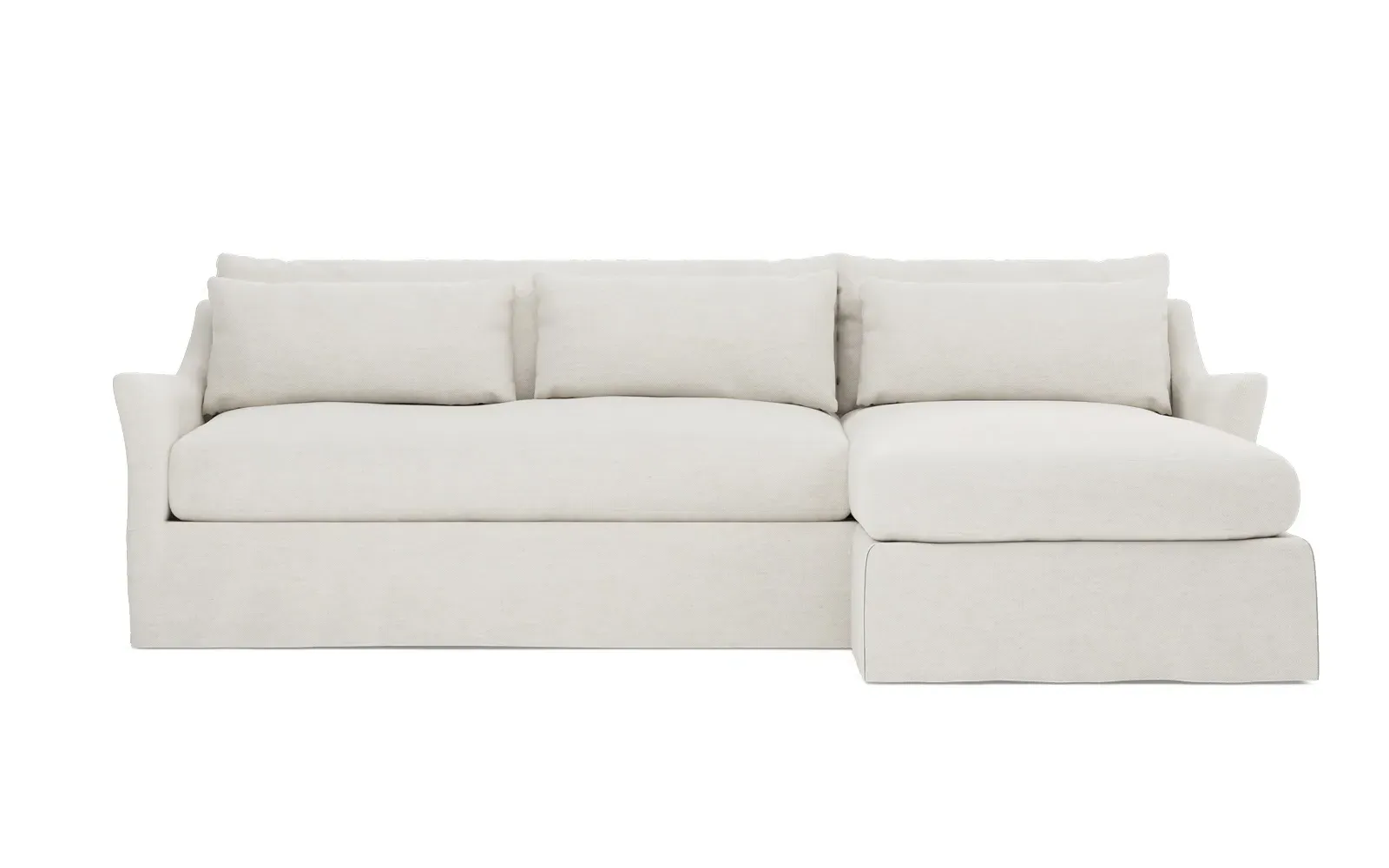 Pauline Left Chaise Sectional Sofa - Pearl