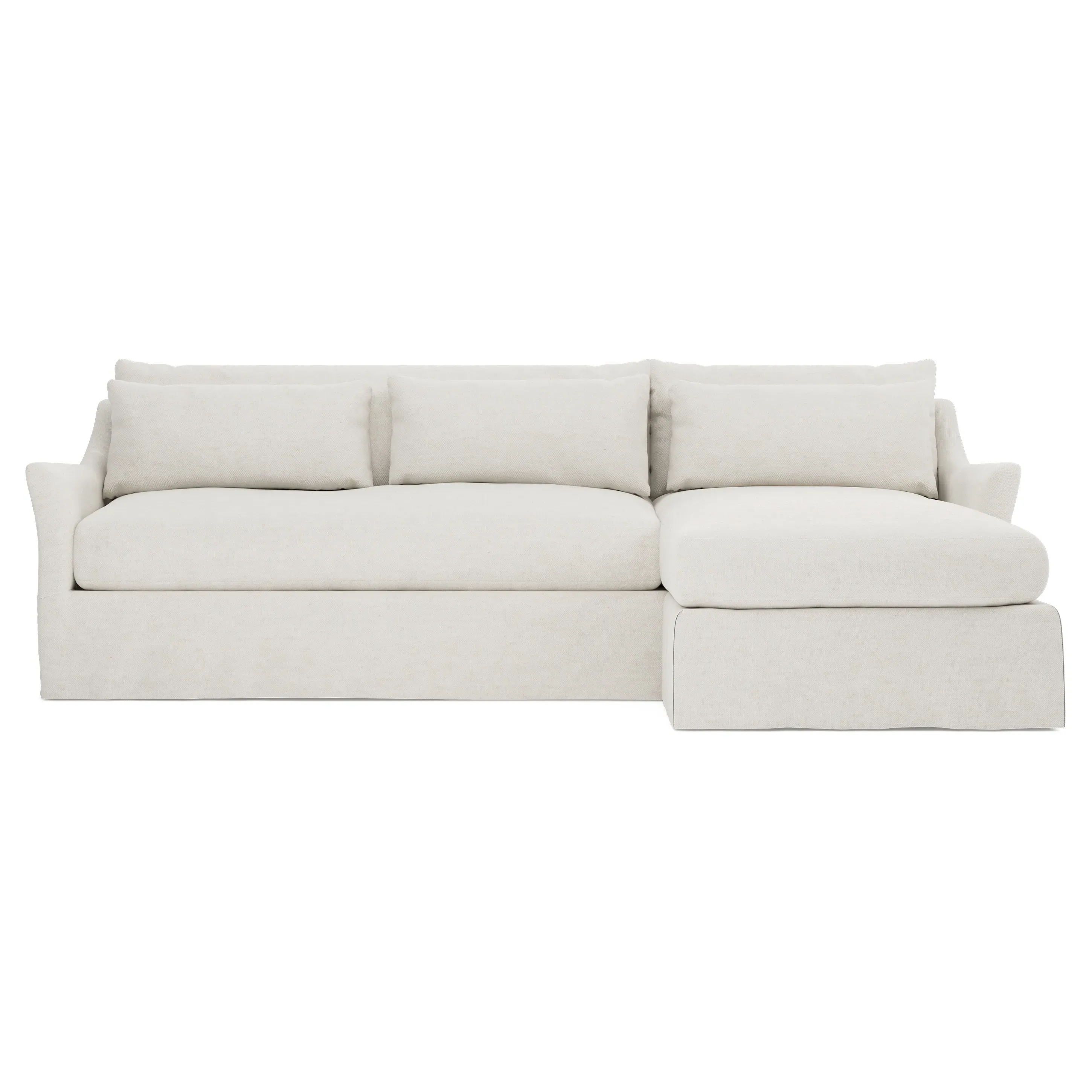 Pauline Left Chaise Sectional Sofa - Pearl