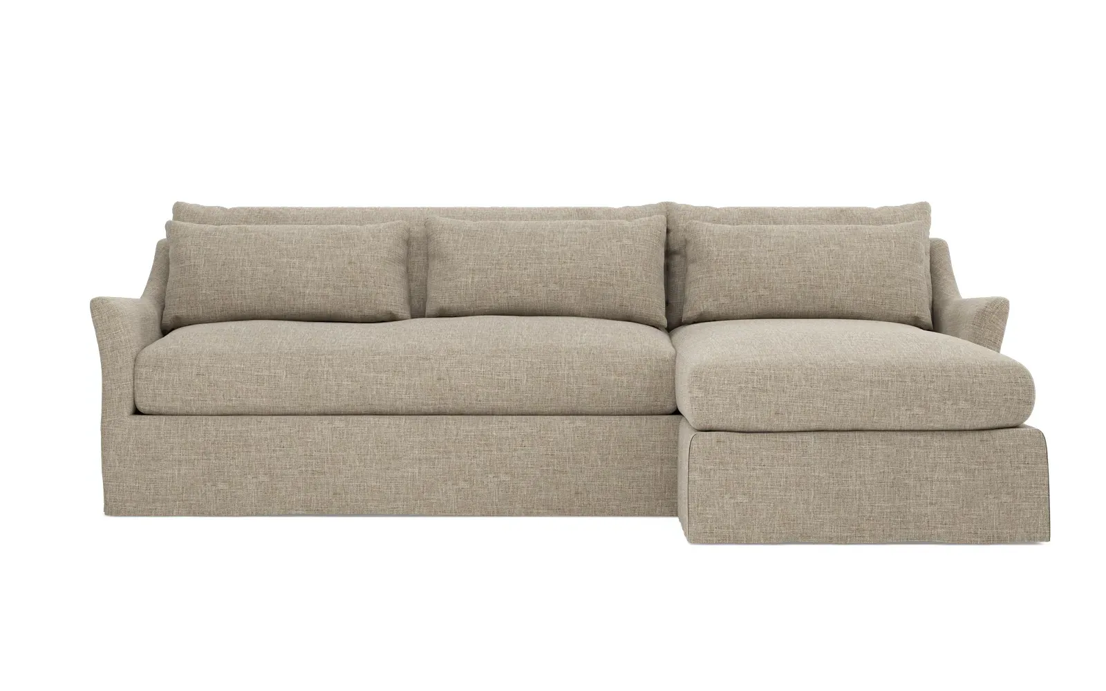 Pauline Left Chaise Sectional Sofa - Sand