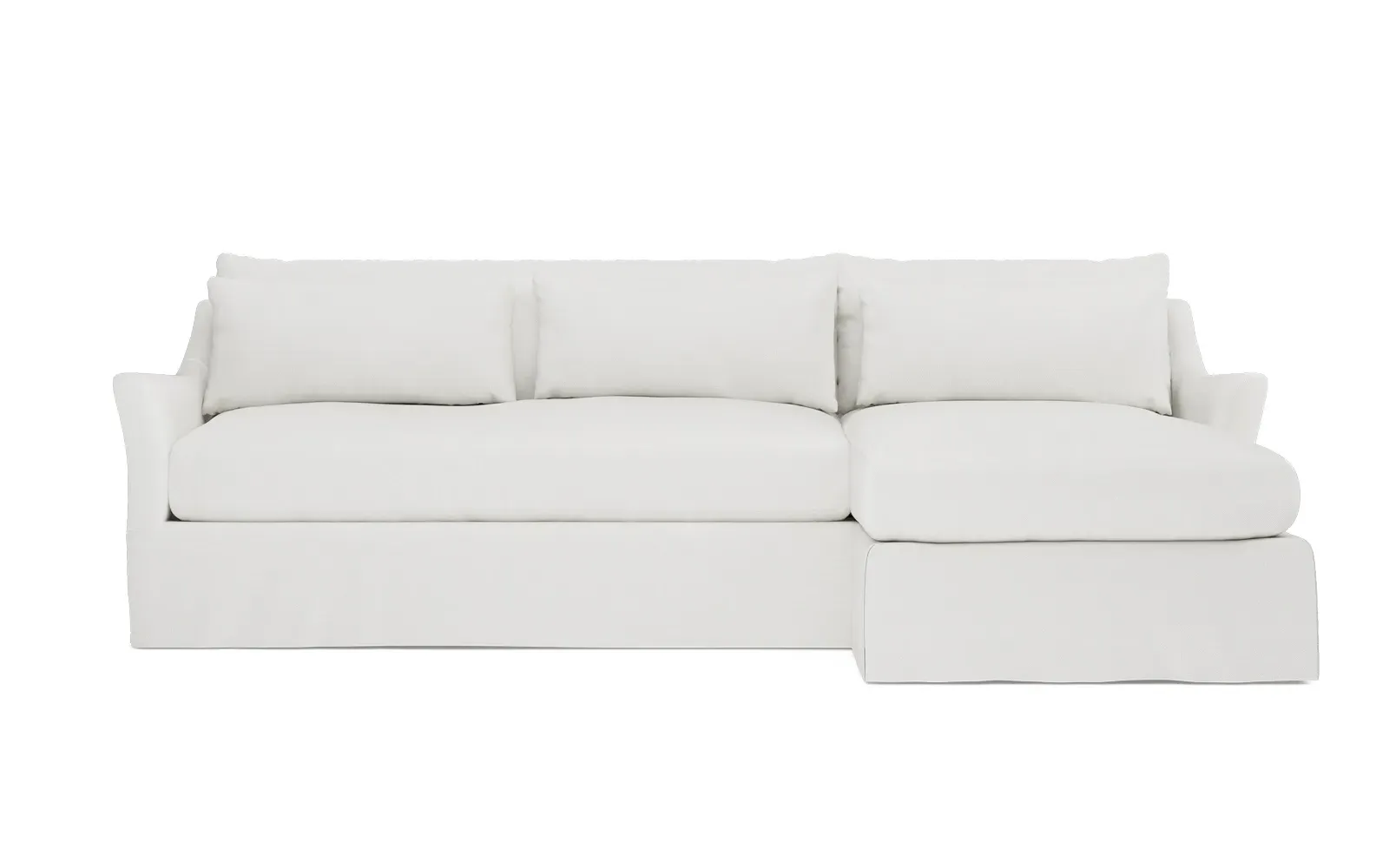 Pauline Left Chaise Sectional Sofa - Snow