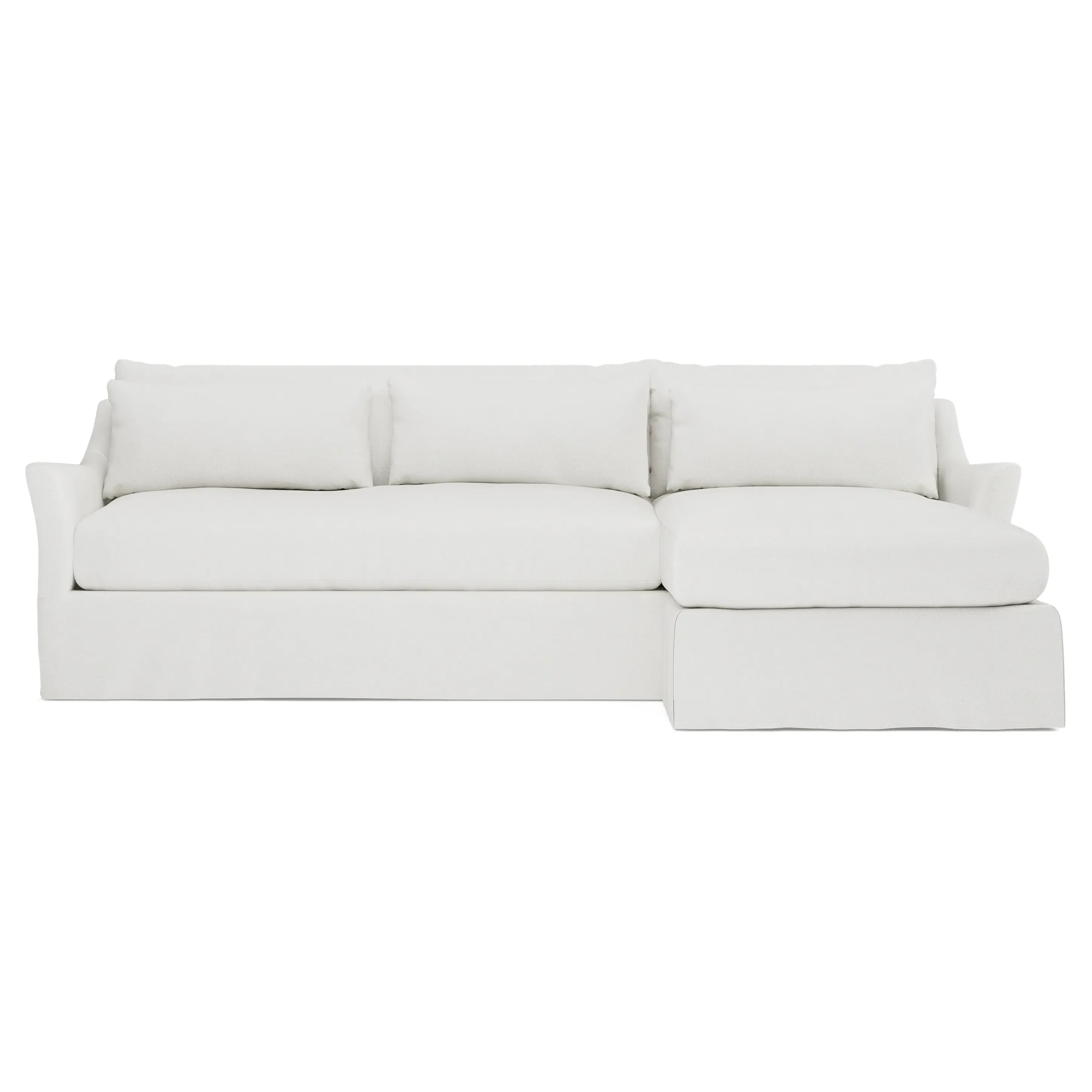 Pauline Left Chaise Sectional Sofa - Snow image