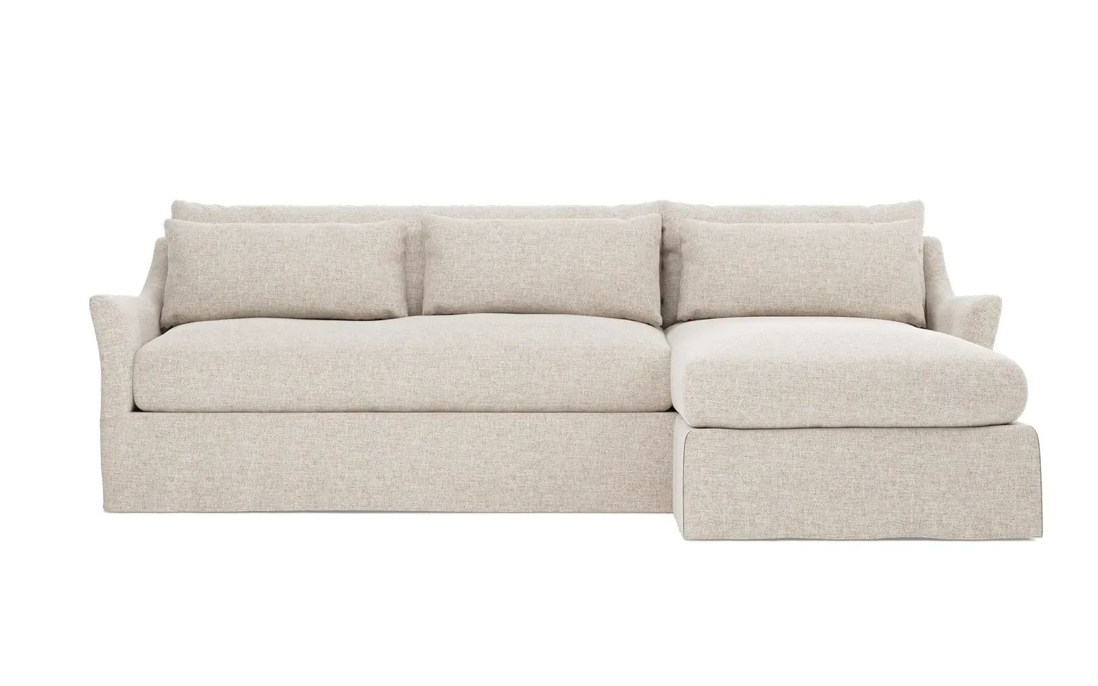 Pauline Left Chaise Sectional Sofa - Straw