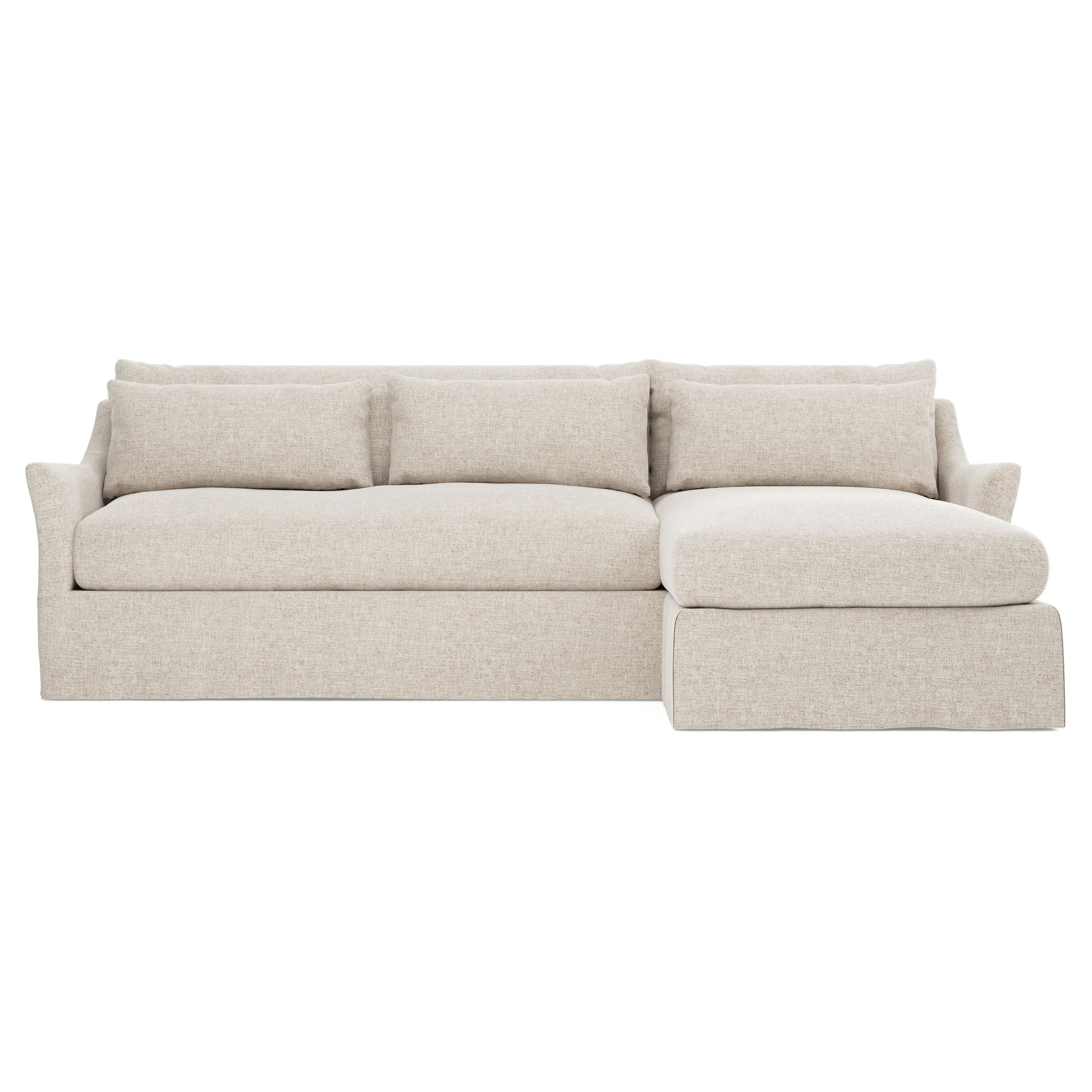 Pauline Left Chaise Sectional Sofa - Straw