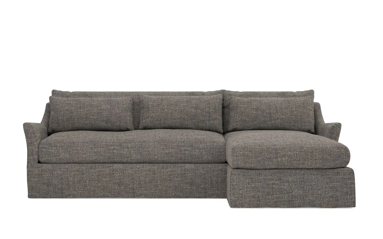 Pauline Left Chaise Sectional Sofa - Truffle