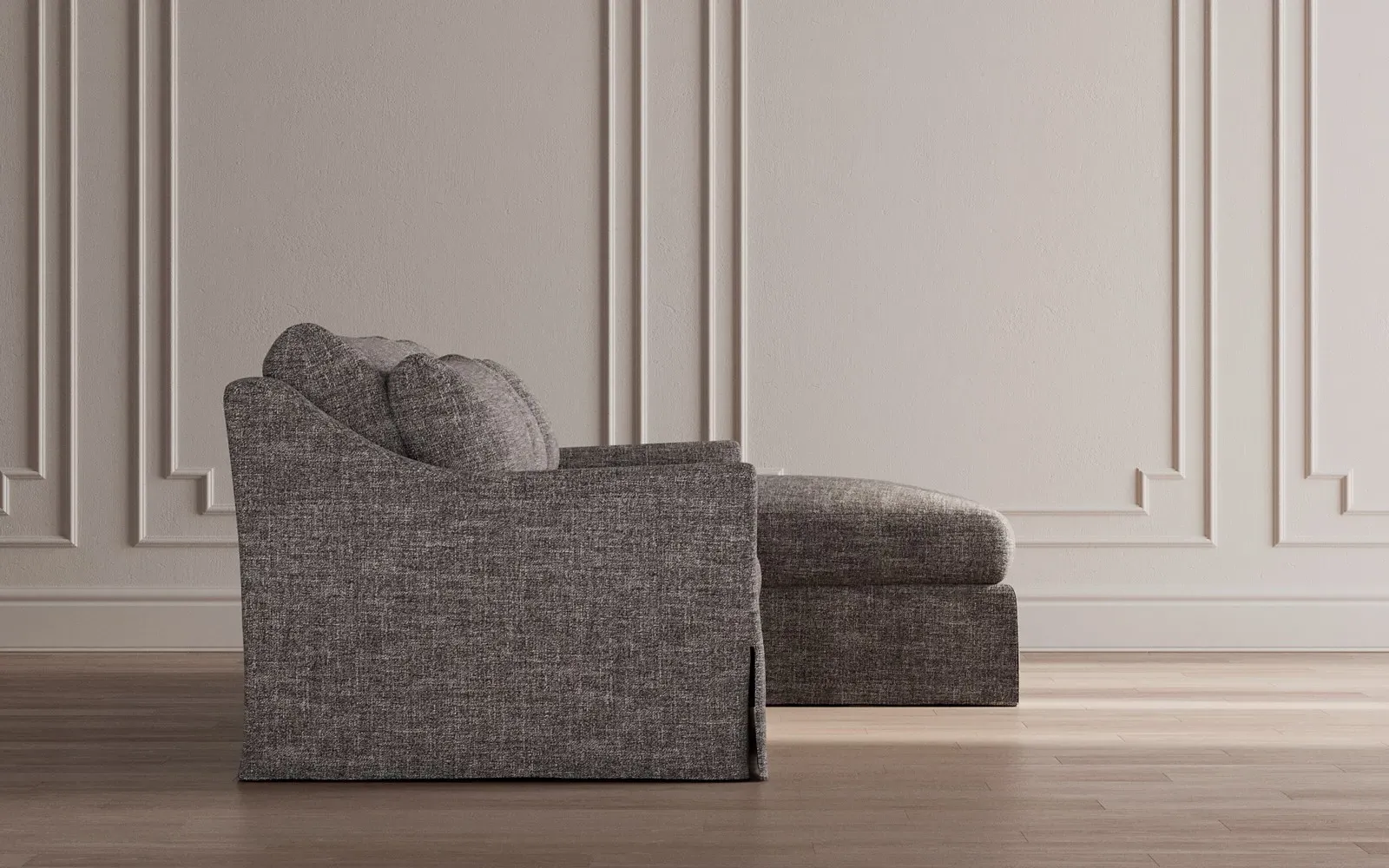 Pauline Left Chaise Sectional Sofa - Truffle