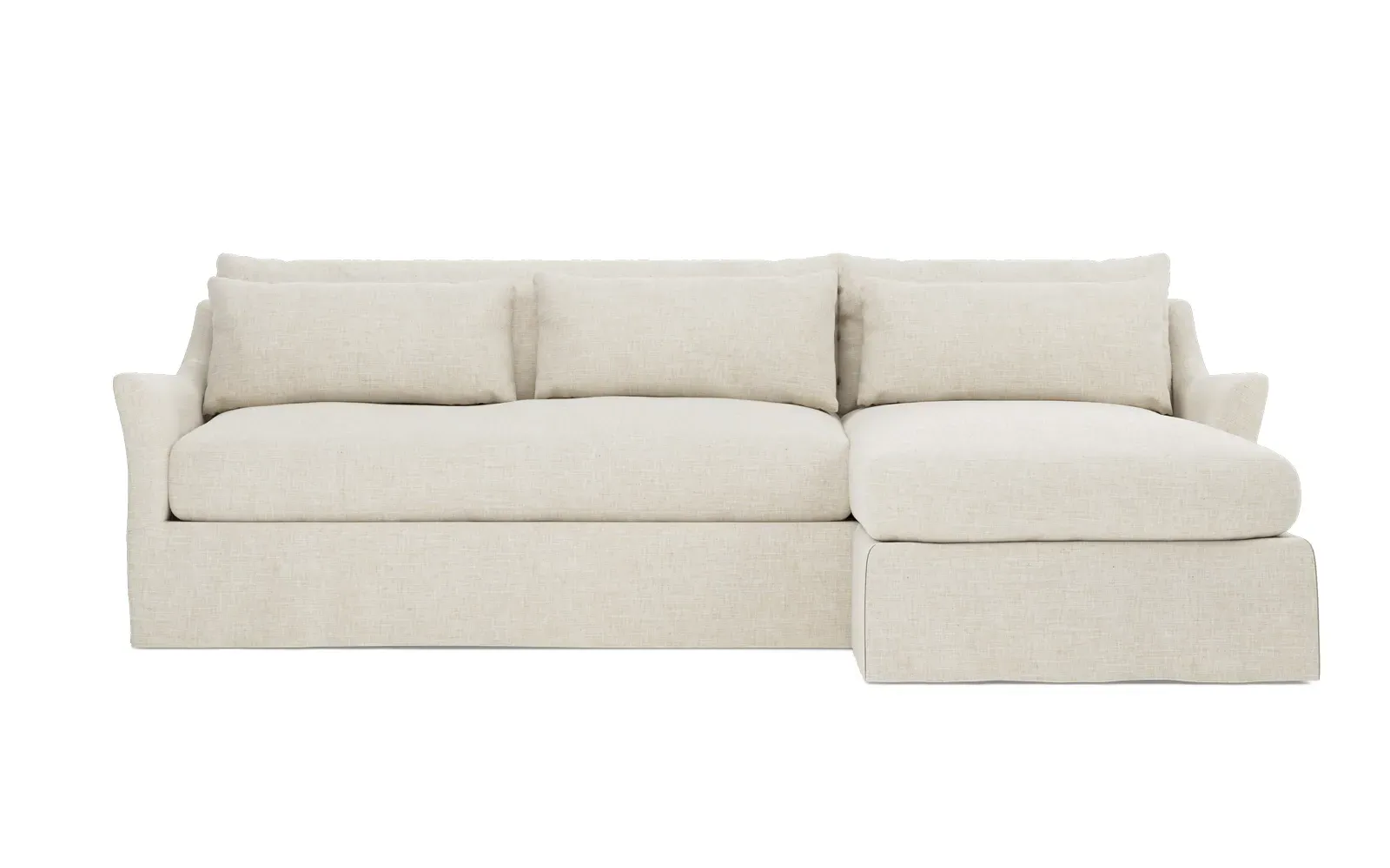 Pauline Left Chaise Sectional Sofa - Vanilla
