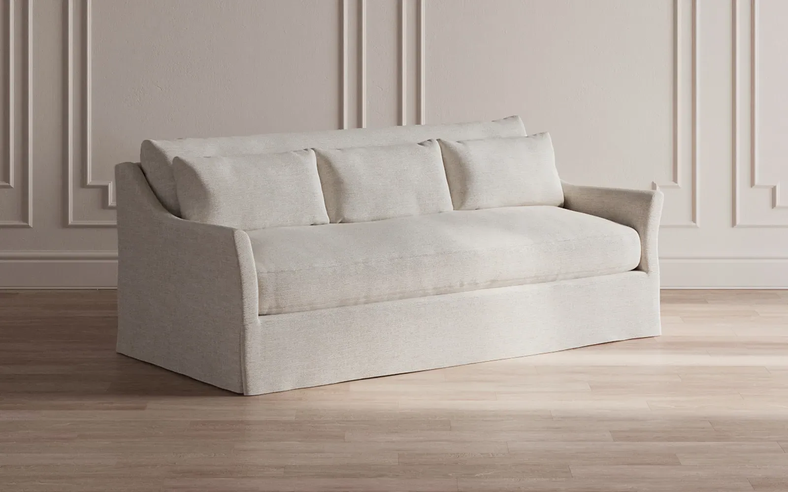 Pauline Slipcovered Sofa - Fog