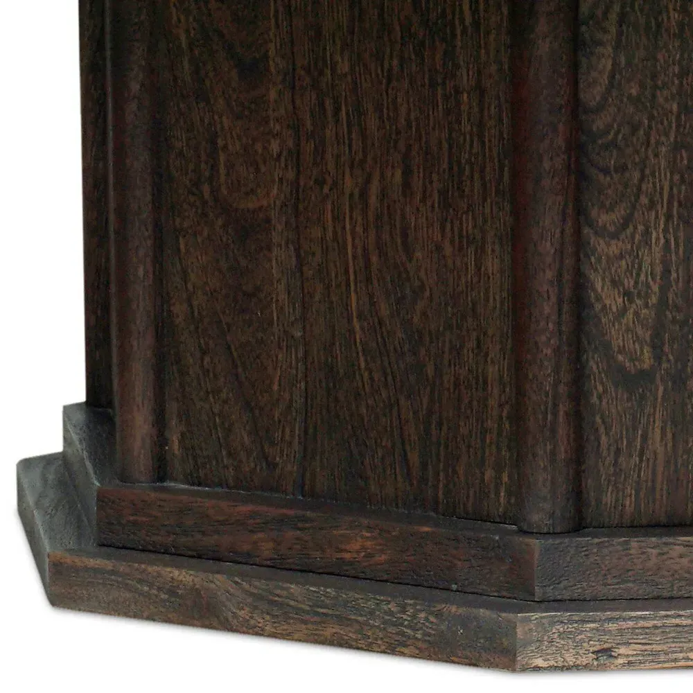 Pavlo Round Coffee Table - Brown, Marble