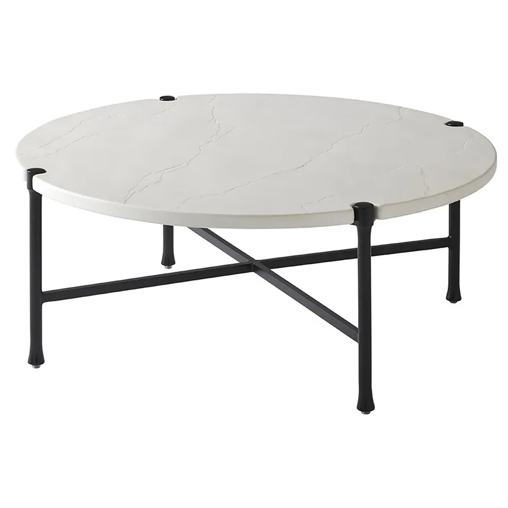Pavlova Round Outdoor Coffee Table - Ivory, Stone
