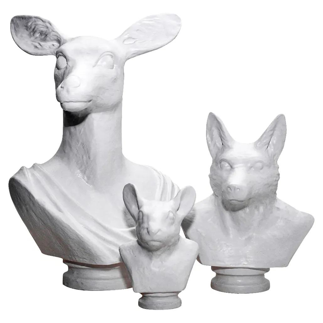 Pax Fox Bust - White, Resin