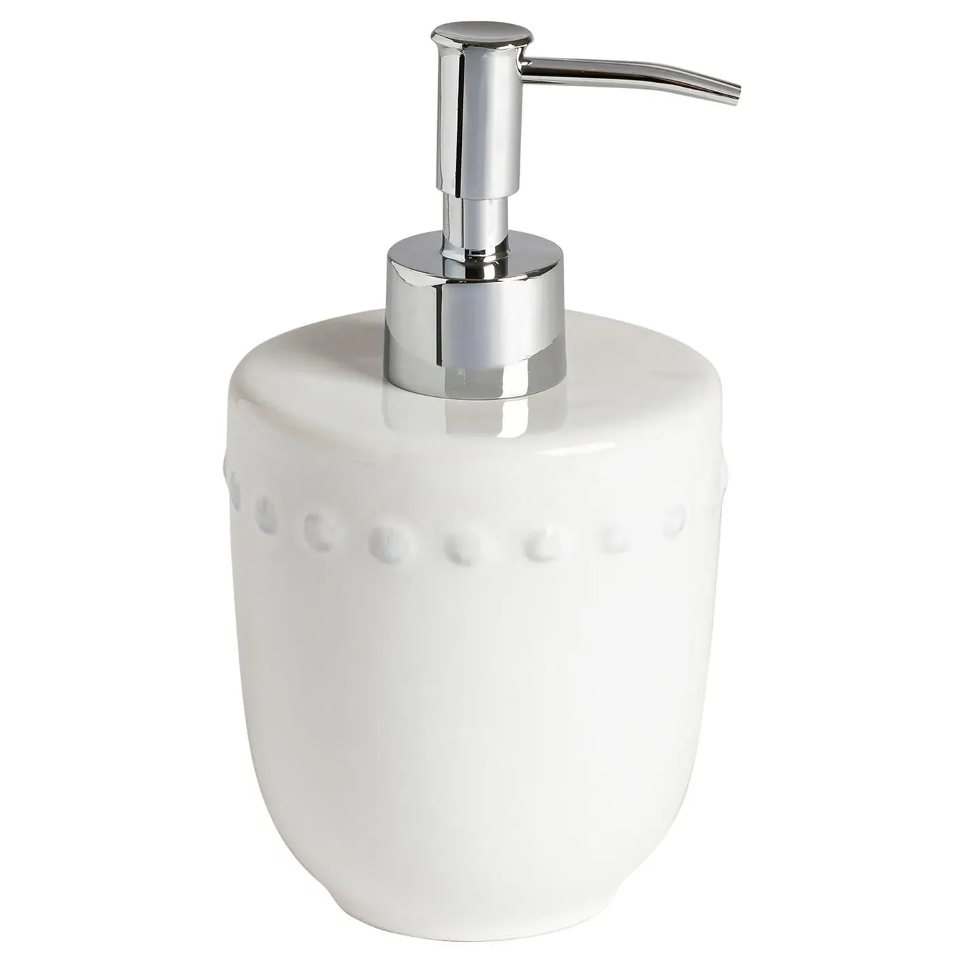 Pearl Embossed Edge Bath Set - White, Stoneware