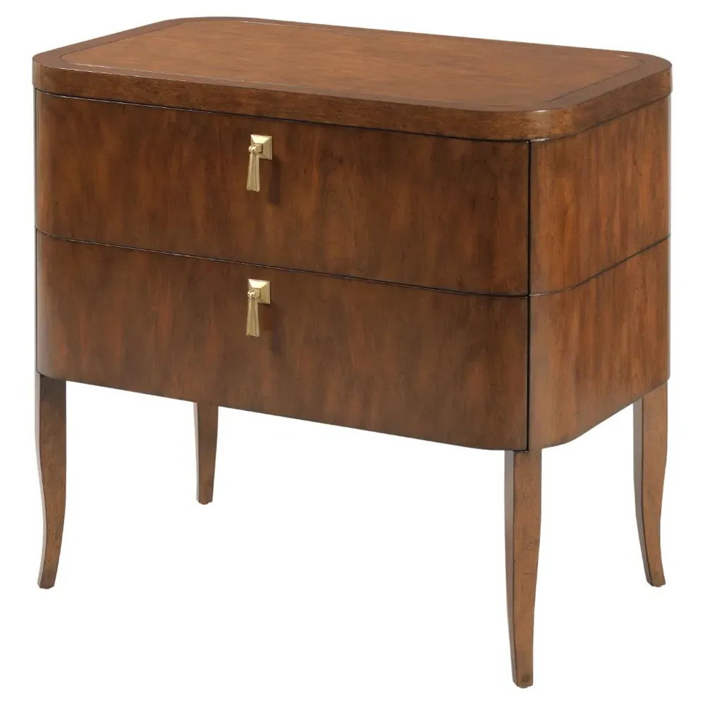 Pearl Nightstand - Brown, Walnut Wood