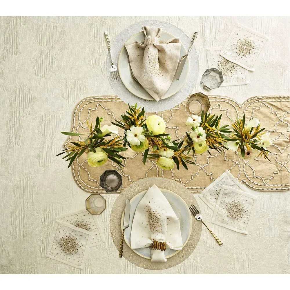 Pebble Round Placemat Set of 4 - Silver, Polyurethane