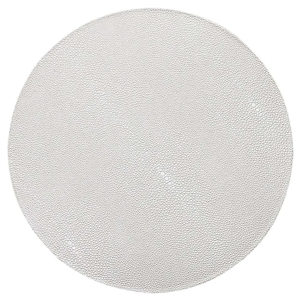 Pebble Round Placemat Set of 4 - Silver, Polyurethane