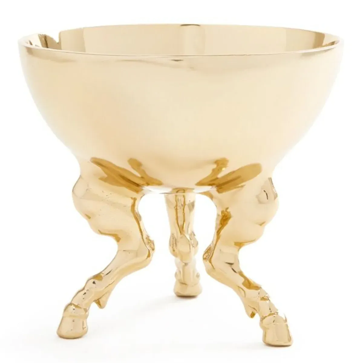 Pegasus Regency Hoof Leg Bowl - Gold, Metal image