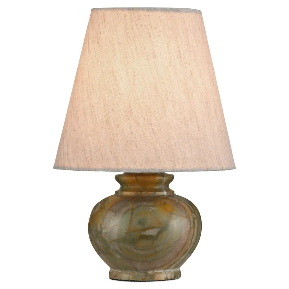 Pemrose Mini Bedside Table Lamp - Green, Marble