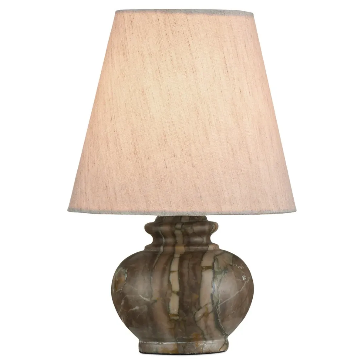 Pemrose Mini Bedside Table Lamp - Green, Marble