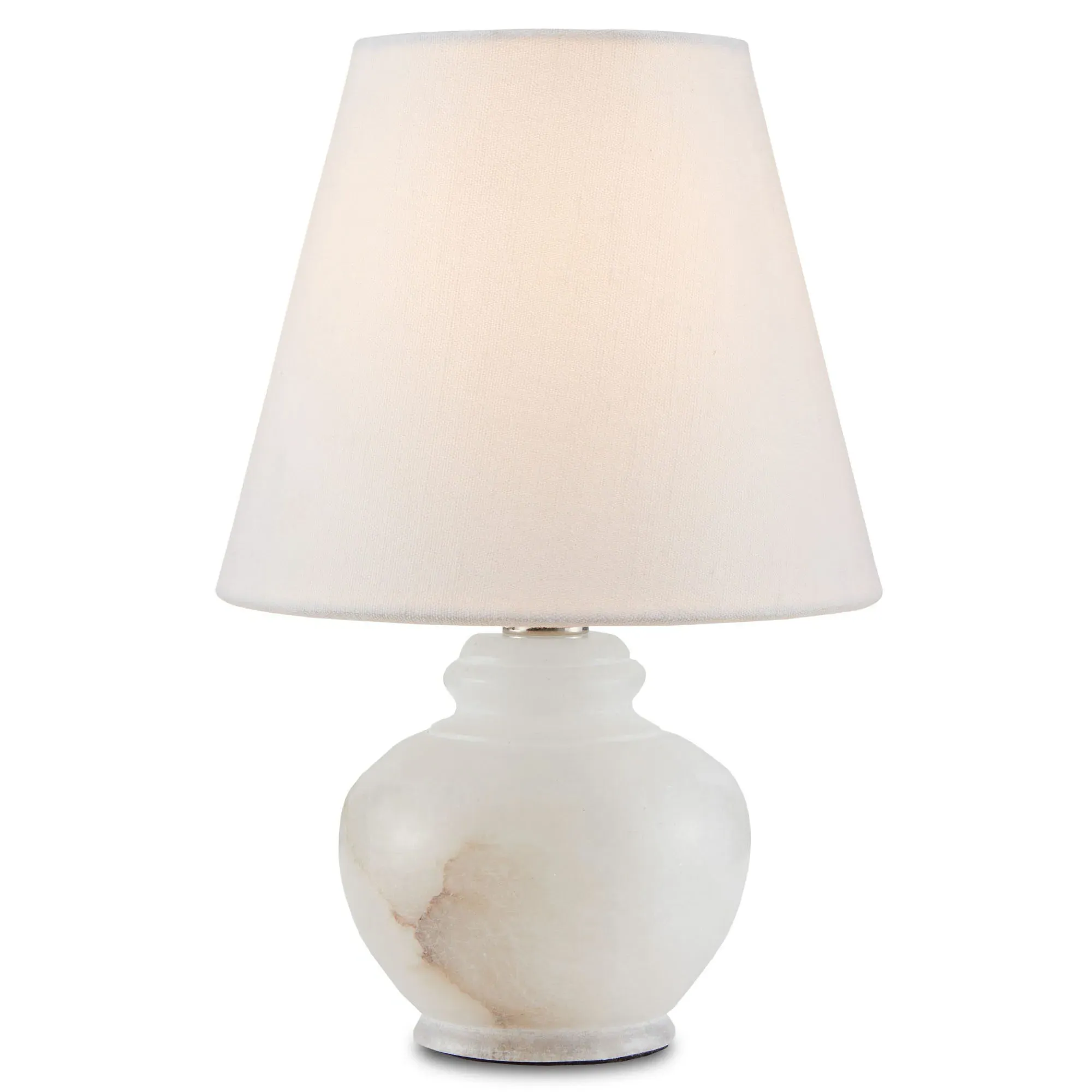 Pemrose Mini Bedside Table Lamp - White, Alabaster