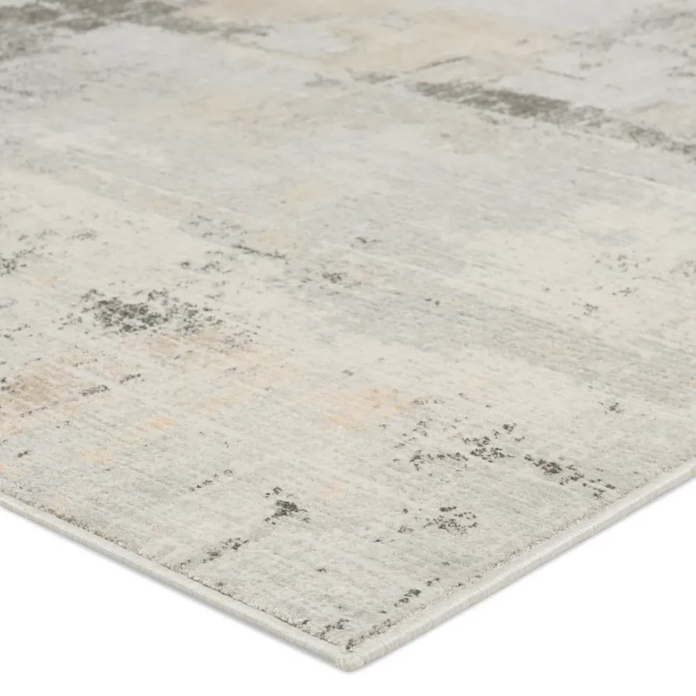 Penelope Abstract Patterned Rug - Cream, Polyester