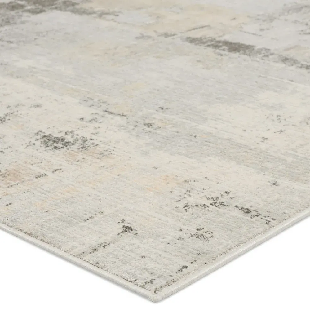 Penelope Abstract Patterned Rug Sample - Cream, Polyester