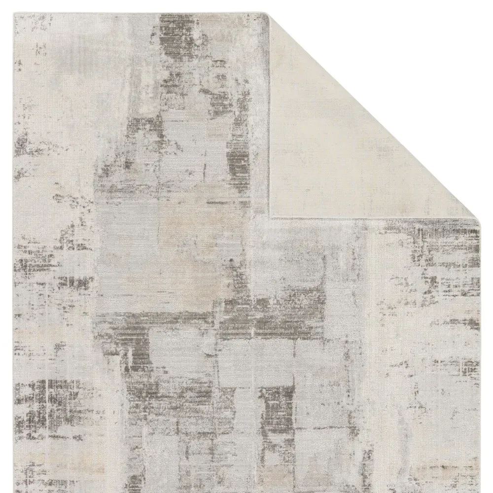 Penelope Abstract Patterned Rug Sample - Cream, Polyester