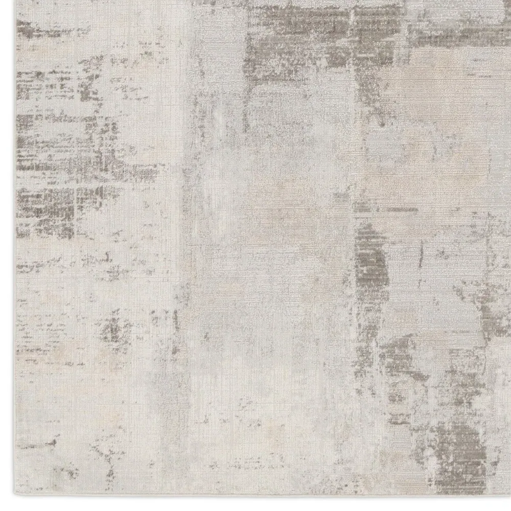 Penelope Abstract Patterned Rug Sample - Cream, Polyester