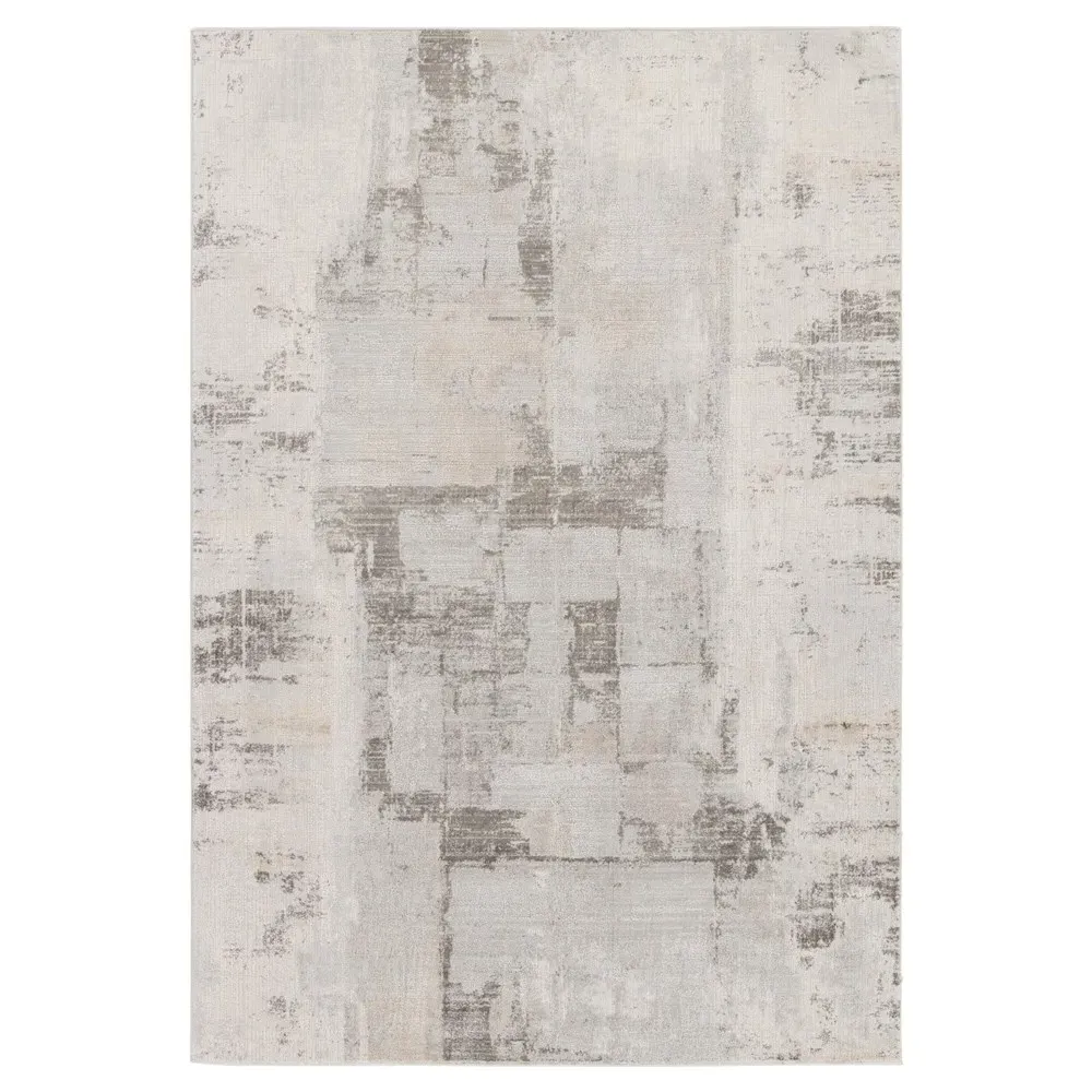 Penelope Abstract Patterned Rug Sample - Cream, Polyester image
