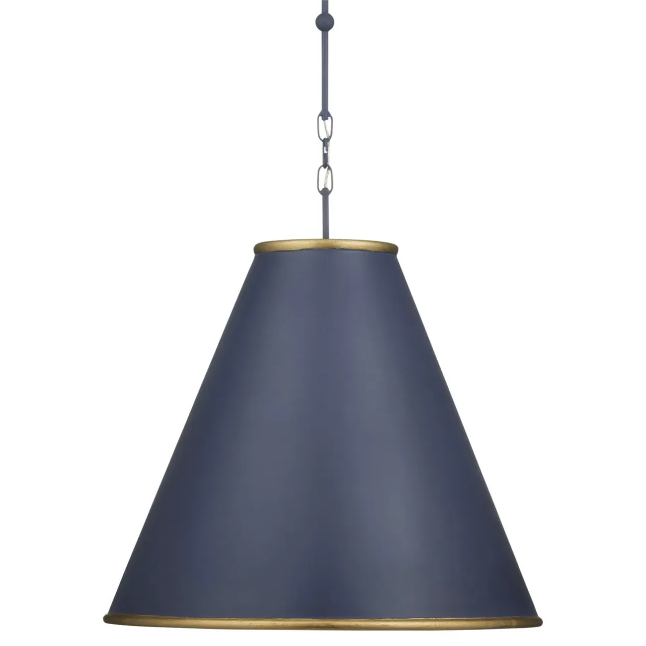 Penelope Large Cone Pendant Light - Blue, Iron