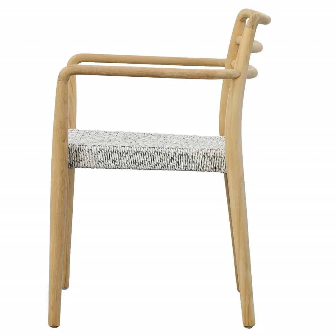 Penelope Outdoor Dining Arm Chair - Grey, Teak
