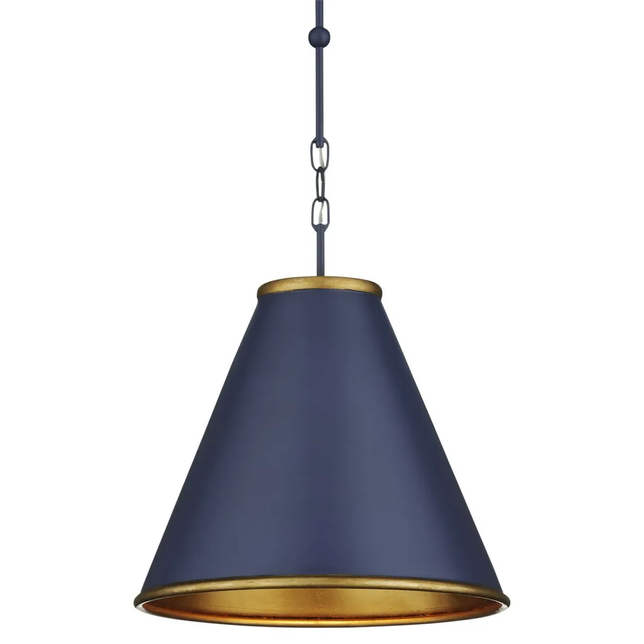 Penelope Small Cone Pendant Light - Blue, Iron