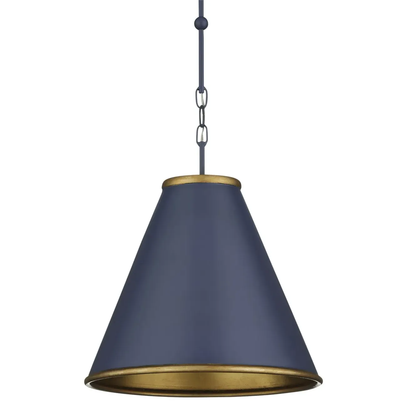 Penelope Small Cone Pendant Light - Blue, Iron