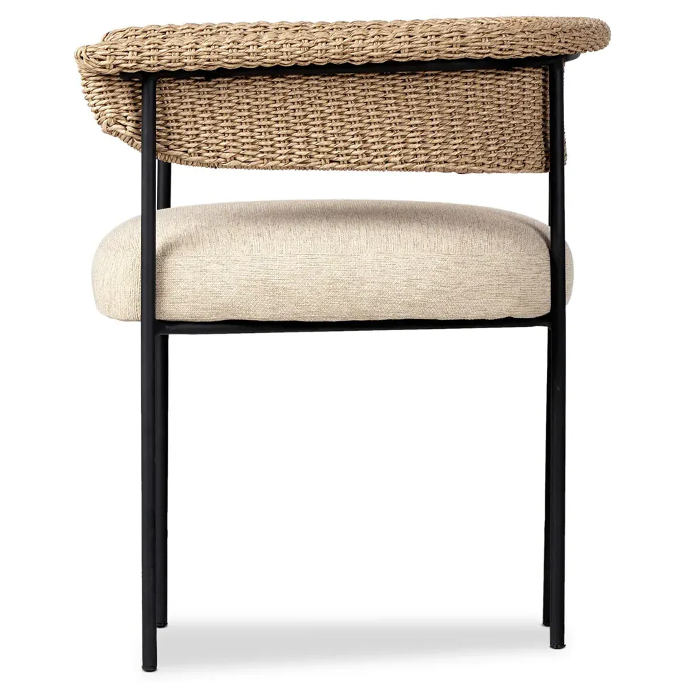 Penelope Woven Outdoor Dining Arm Chair - Beige