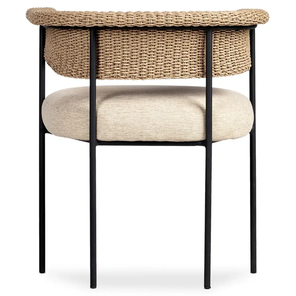 Penelope Woven Outdoor Dining Arm Chair - Beige