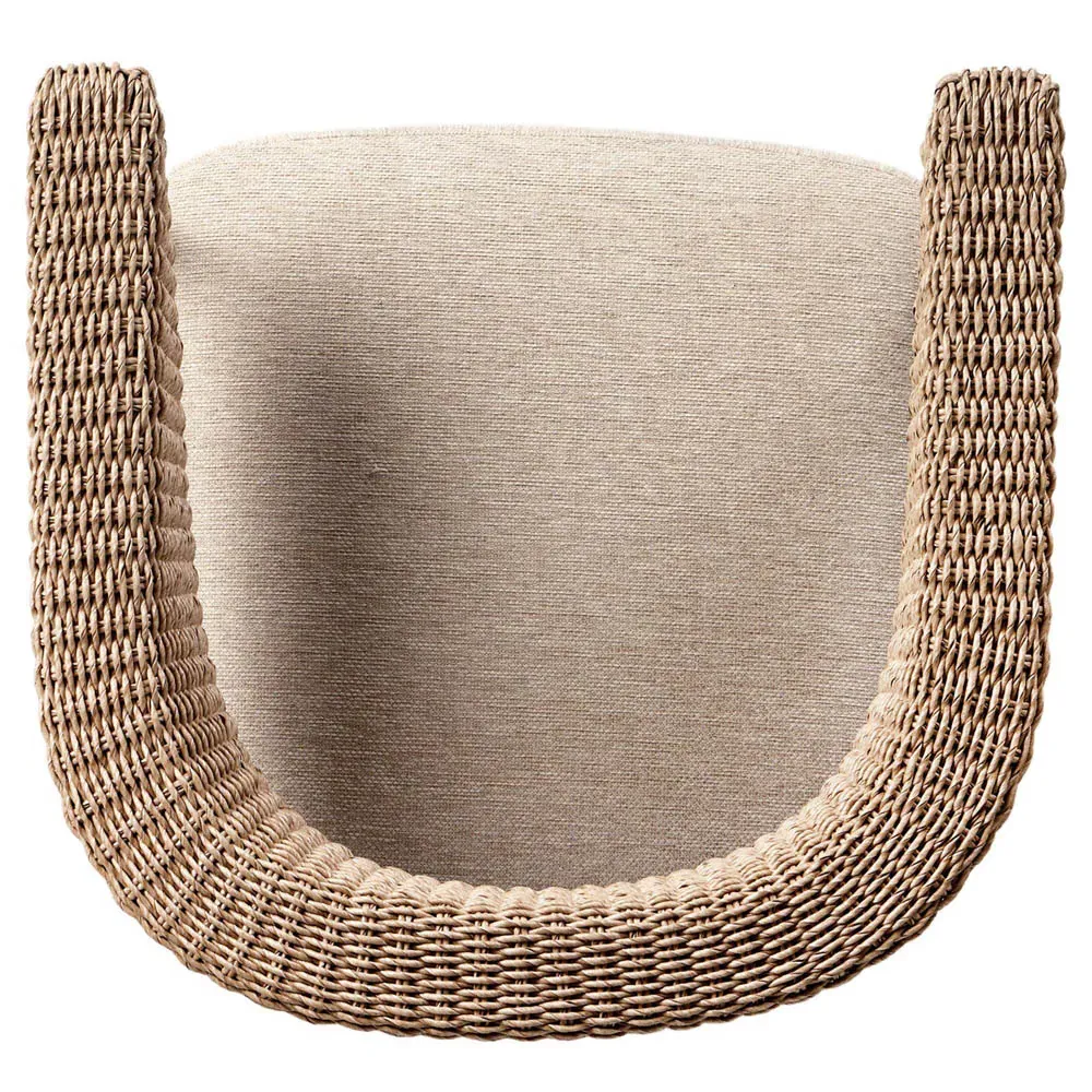 Penelope Woven Outdoor Dining Arm Chair - Beige