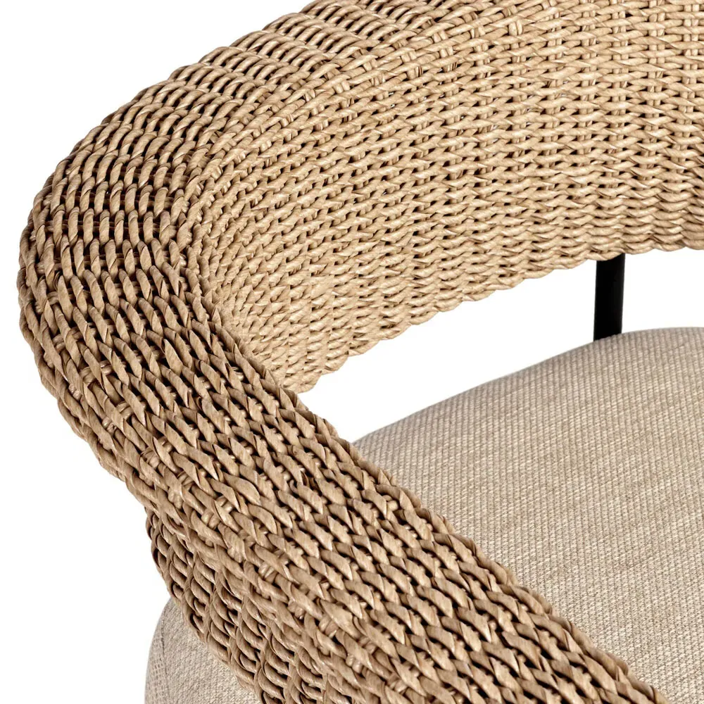 Penelope Woven Outdoor Dining Arm Chair - Beige